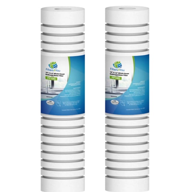 2-pack standard capacity whole house replacement water filter cartridges