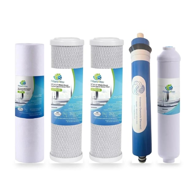 5-Piece Reverse Osmosis Replacement Filter Set with 50 GPD Membrane – Universal RO Filters
