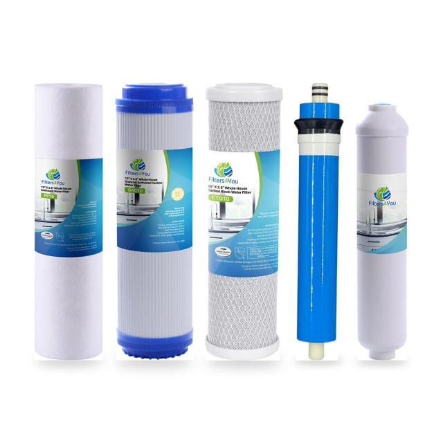 Reverse Osmosis Replacement Filter Set RO Cartridges 5 pcs w/ 100 GPD Membrane