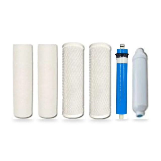 WRI-5 Compatible 5-Stage Reverse Osmosis Replacement Filter Kit – 50 GPD with Membrane