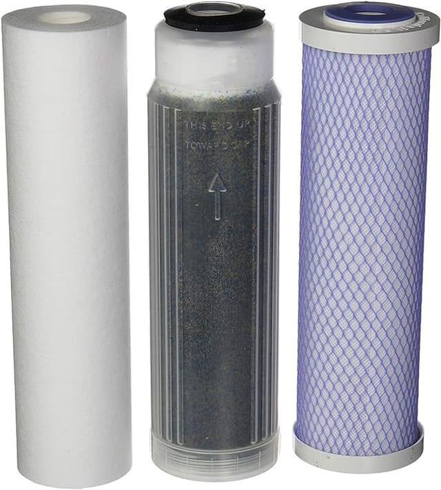 CFS RODI 10 in Filter Kit Sediment, Carbon & Color Changing DI Resin