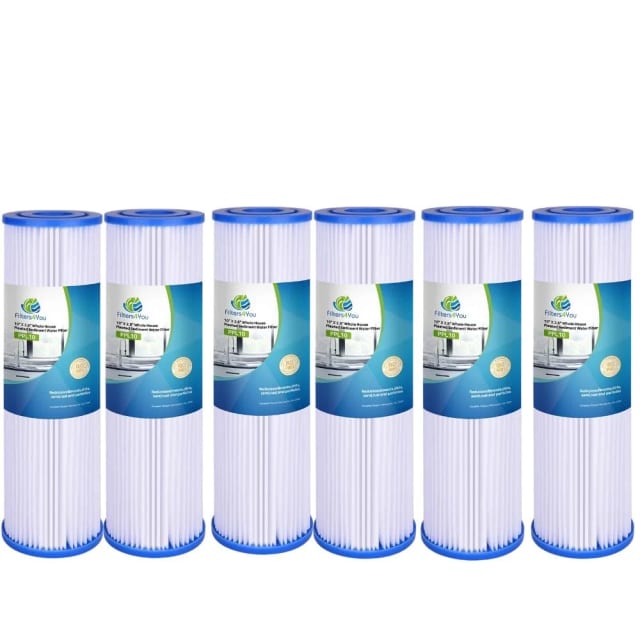 CFS Pleated Sediment Water Filters for WHKF-WHPL, FXWPC, 5 Micron, 6 Pack