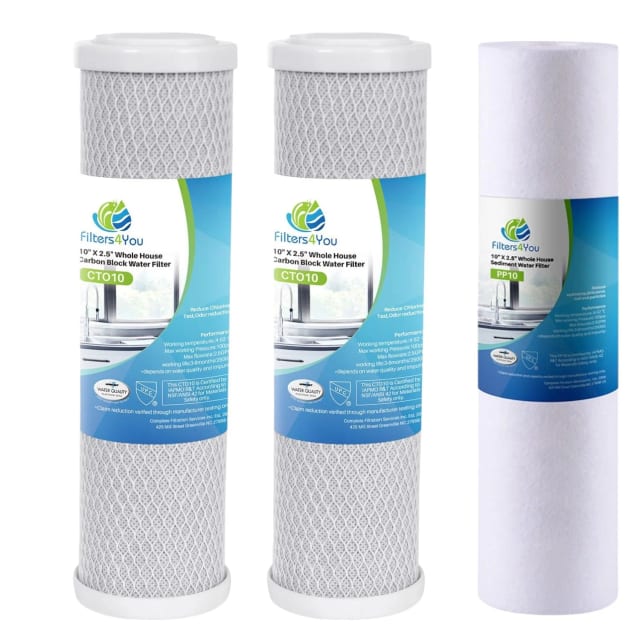 CFS 3 Filter Kit for CCI-10-CLW, CCI-10-CLW12: 2 Carbon Block, 1 Sediment