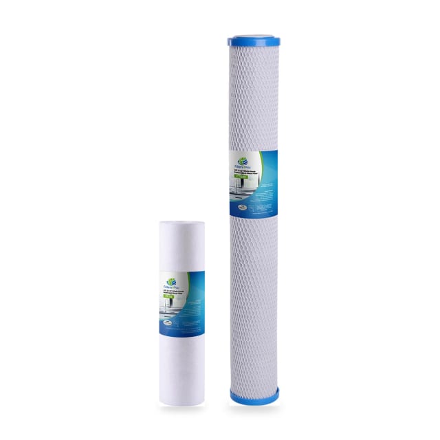 CFS – 2 Pack Water Filter Set Includes 10" Pre-Filter Cartridge & 20" Carbon Block Cartridges Compatible with Manitowoc Triliminator Tri-L-15 Models – Removes Bad Taste – Replacement Filter Cartridge
