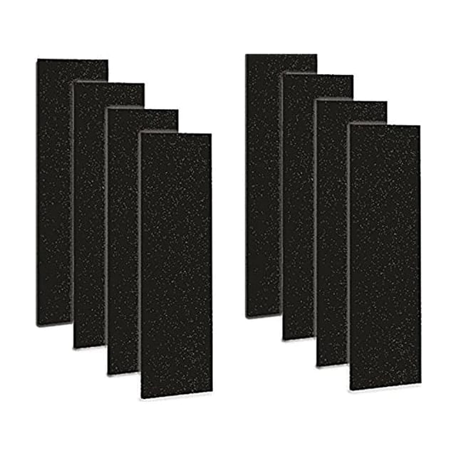 CFS – Pack of 8, Premium Cut-to-Fit Carbon Activated Pre-Filter for FLT4825, AC4800 Series – Fresh and Filtered Air for Indoor, Home Filtration – Charcoal Air Filter Sheet – 4.8" x 15.75" – Black