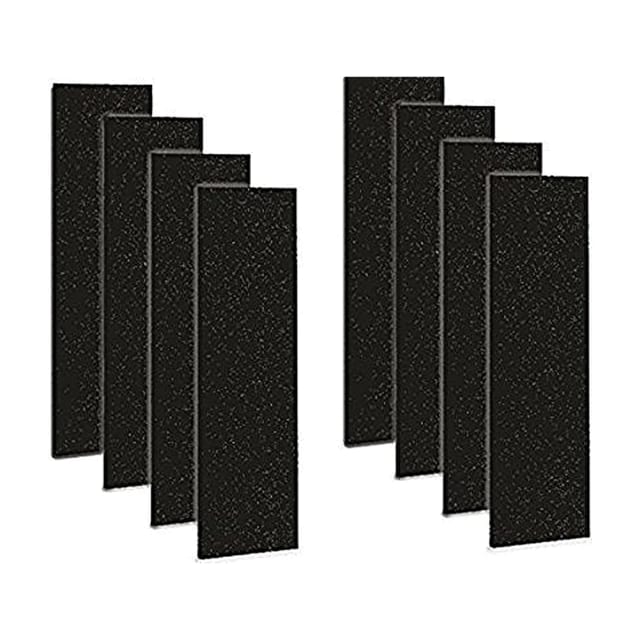 CFS – Premium Carbon Activated PreFilter Compatible with FLT4825, AC4800 for HW Air Purifier. Precision–Removed Odor and VOCs - Charcoal Air Filter Sheet – Black, Pack of 8