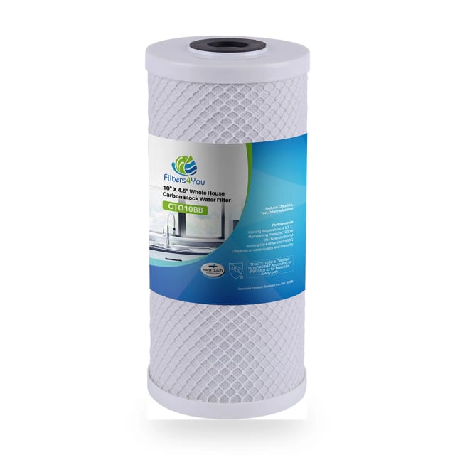 Compatible with CB-45-1005 NSF Carbon Block Filter 4.5 in OD X 9 7/8 in Length, 5 Micron by CFS
