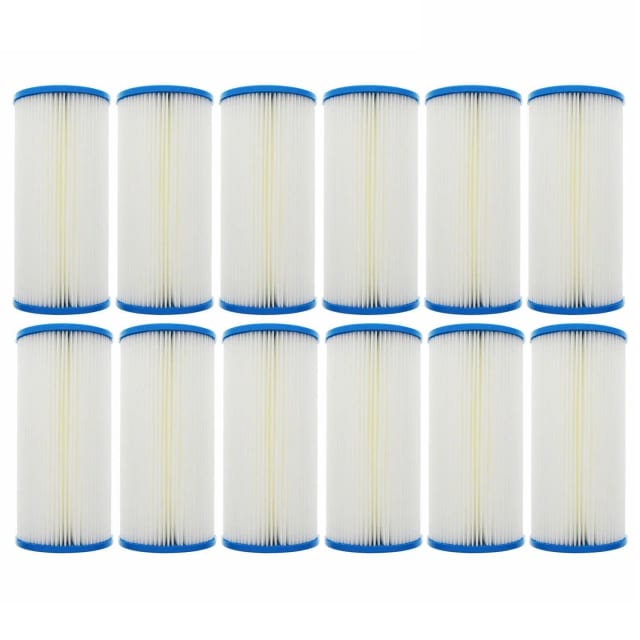 12-pack whole house sediment water filter cartridges, 50 micron, 10 x 4.5 inches, comparable to Pentek R50-BB
