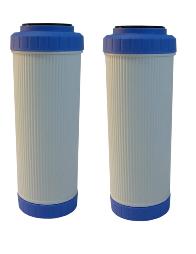 2-pack carbon block water filter cartridges, 10 inches, compatible with AWP117 models, white