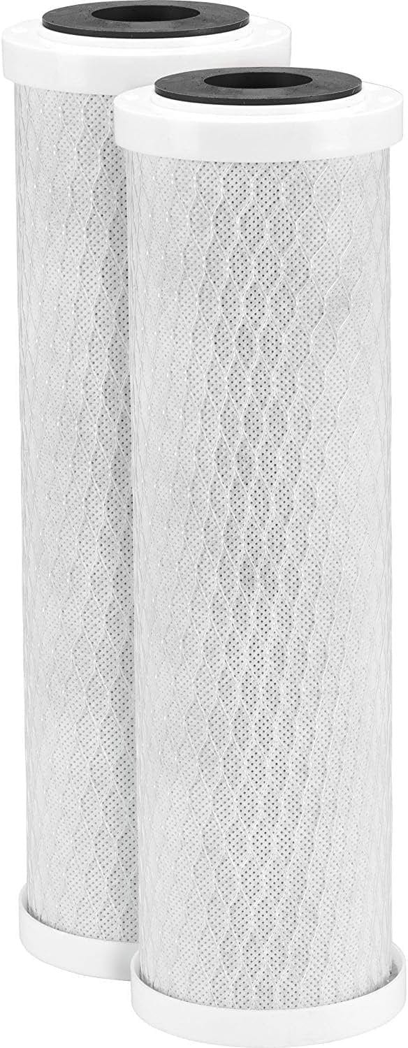 Radial flow carbon water filter cartridge, 0.5 micron, 10 x 2.5 inches, compatible with GE CBC-10, CB3, FXUVC, and FXULC models