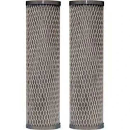 2-pack carbon filter cartridges, 9.75 x 2.5 inches, 5 micron, compatible with Pentek C1