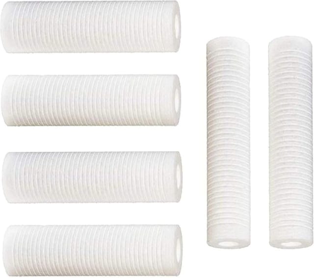 CFS Grooved Melt Blown Sediment Filters – 6 Pack – 5 Micron – 10" x 2.5" – Fits AP110