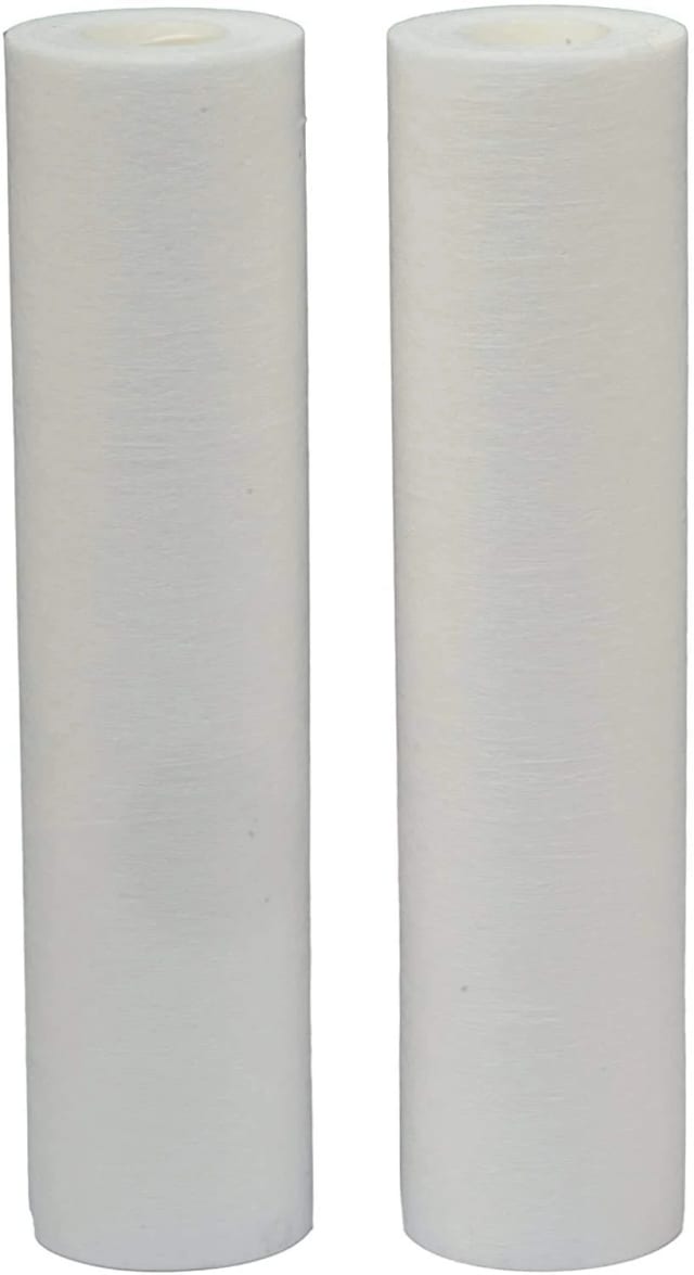 2-pack melt-blown whole house water filter cartridges, 5 micron, white, compatible with HDX HDX2BF4 models