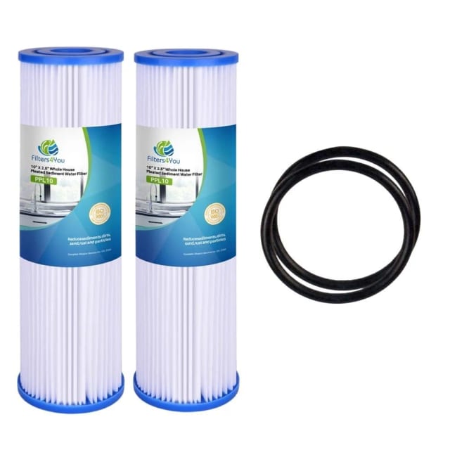 Filters4you Pleated Sediment Filters – 10" x 2.5" – Fits GE FXWPC