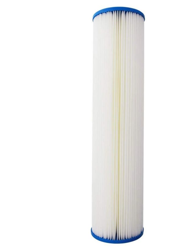Pleated cellulose polyester filter cartridge, 20 x 4.5 inches, 5 micron, compatible with ECP5-20BB