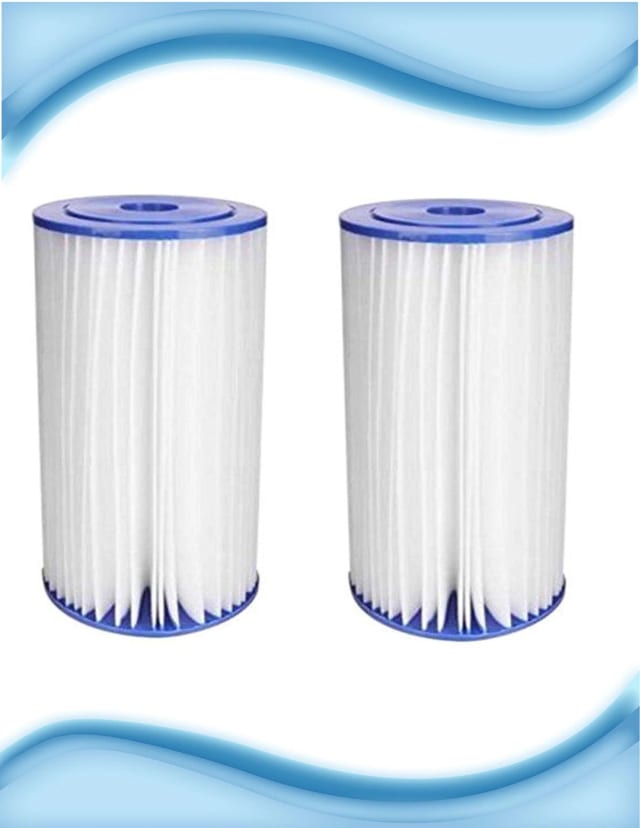2-pack pleated sediment water filter cartridges, 10 micron, 4.5 x 10 inches, compatible with SPC-45-1010 models