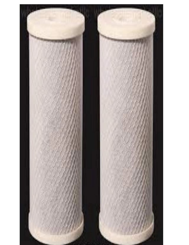 2-pack carbon block filter cartridges, 10 micron, 20 x 4-5/8 inches, compatible with EPM-20BB