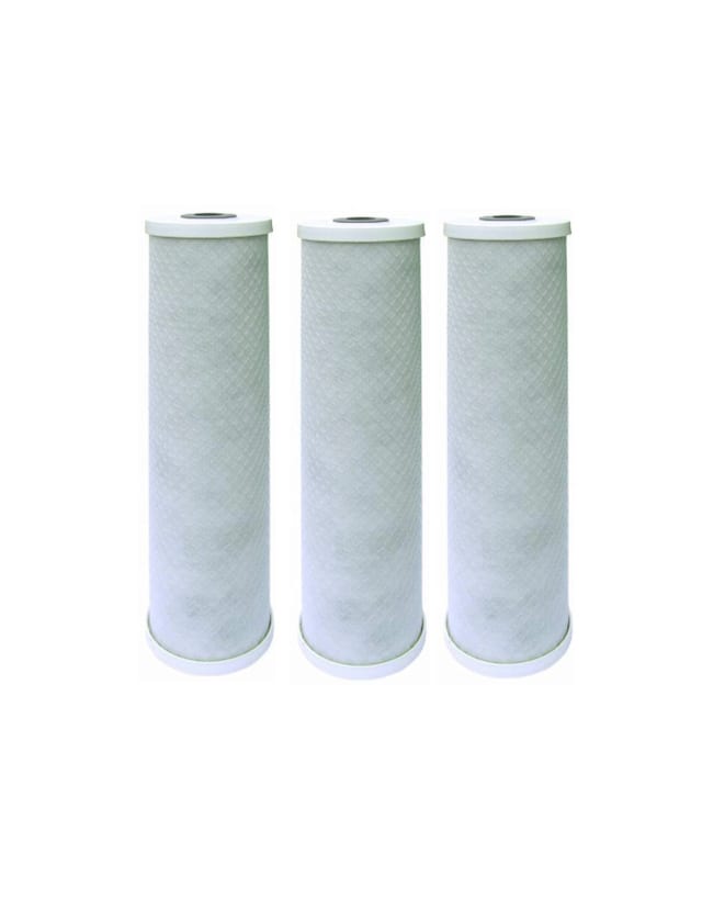 3-pack carbon block whole house water filter cartridges, 5 micron, 10 inches, white, compatible with DWC30001 and WFPFC8002 models
