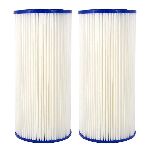 2-pack whole house sediment water filter cartridges, compatible with GE FXHSC, GXWH40L, GXWH30C, and GXWH35F systems