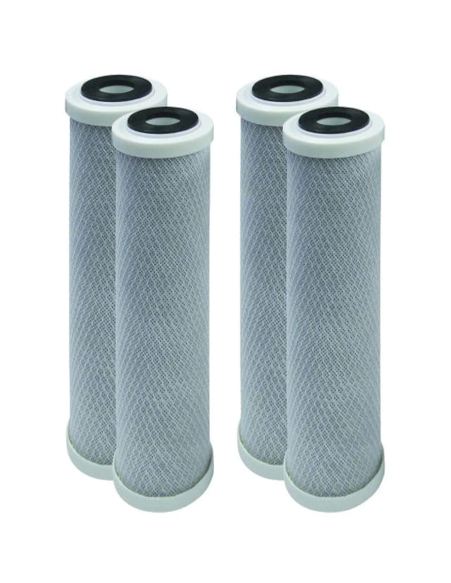 4-pack universal whole home water filter cartridges, compatible with EPW2F models, reduces taste and odor