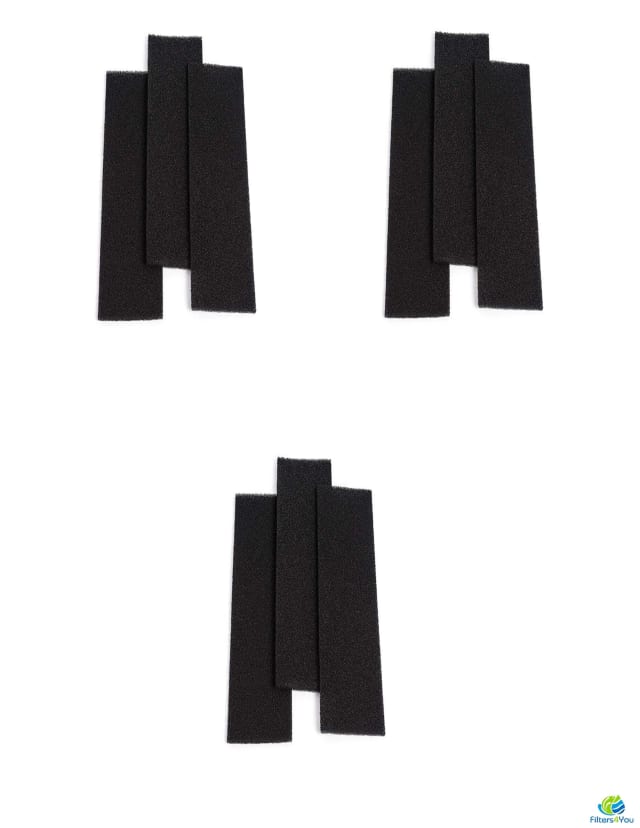 3-pack carbon register vent air filters, 12 x 16 inches, for reducing odor and dust