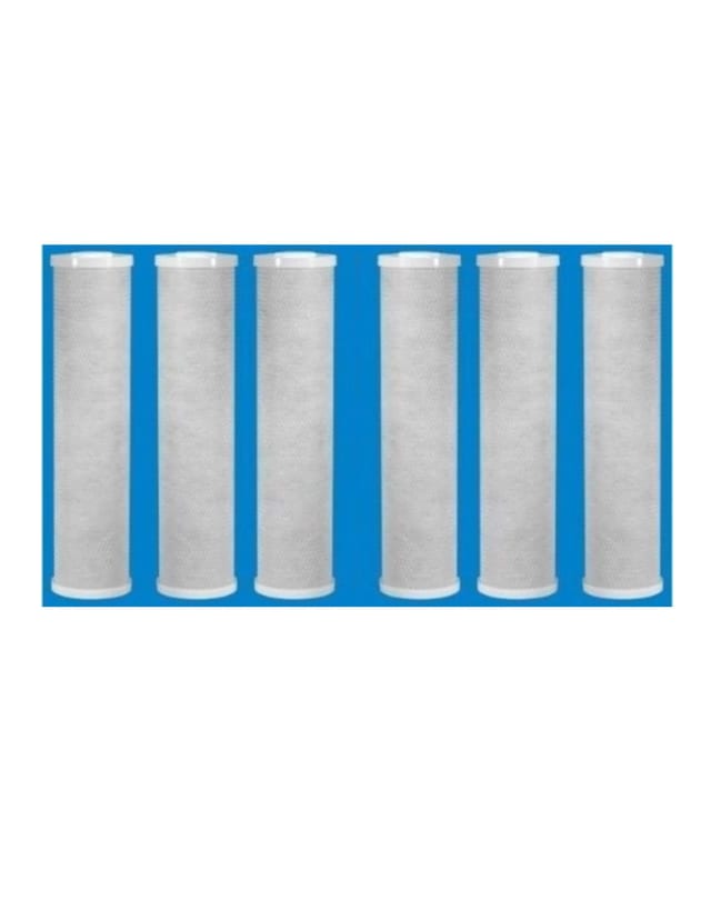 6-pack whole house replacement water filter cartridges, 5 micron, white, compatible with standard 10-inch RO housings