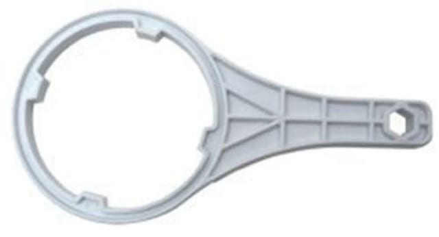 Plastic filter wrench (WR-100), compatible with CCI-10-CLW, CCI-10-CLW12, and CCI-5-CLW12 WaterPur housings