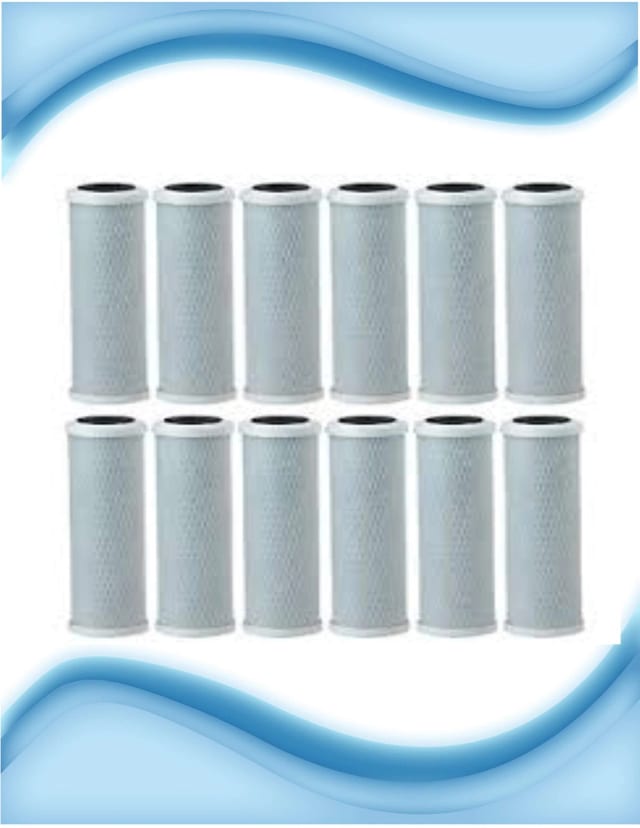 12-pack 10-inch carbon block water filters, 5 micron, comparable to EP-10 standard