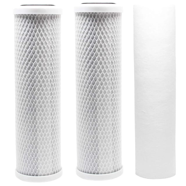 3-pack carbon block and sediment water filter set, whole house, compatible with WP-4V models