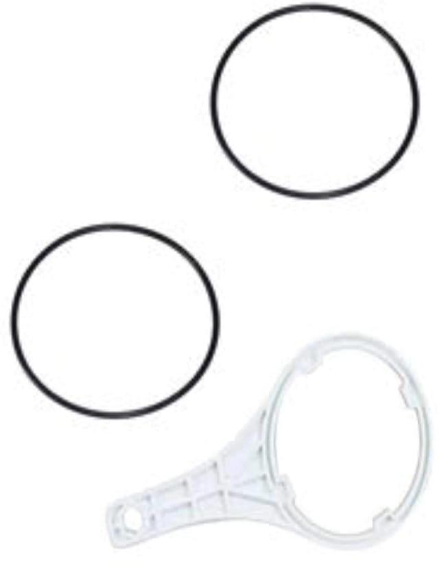 Filter housing wrench and two O-rings, compatible with Watts WW-FF full-flow clear housings