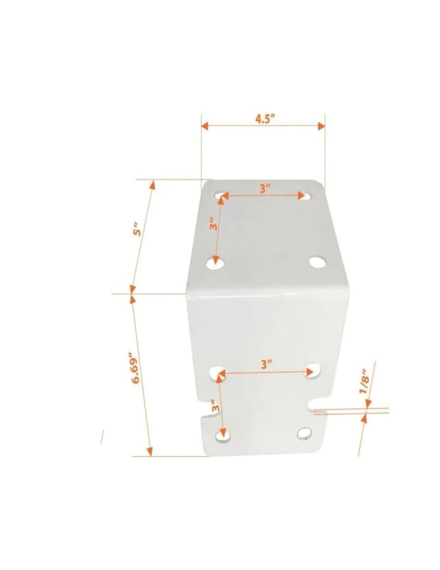 Metal mounting bracket for standard 10-inch slimline RO water filter housings