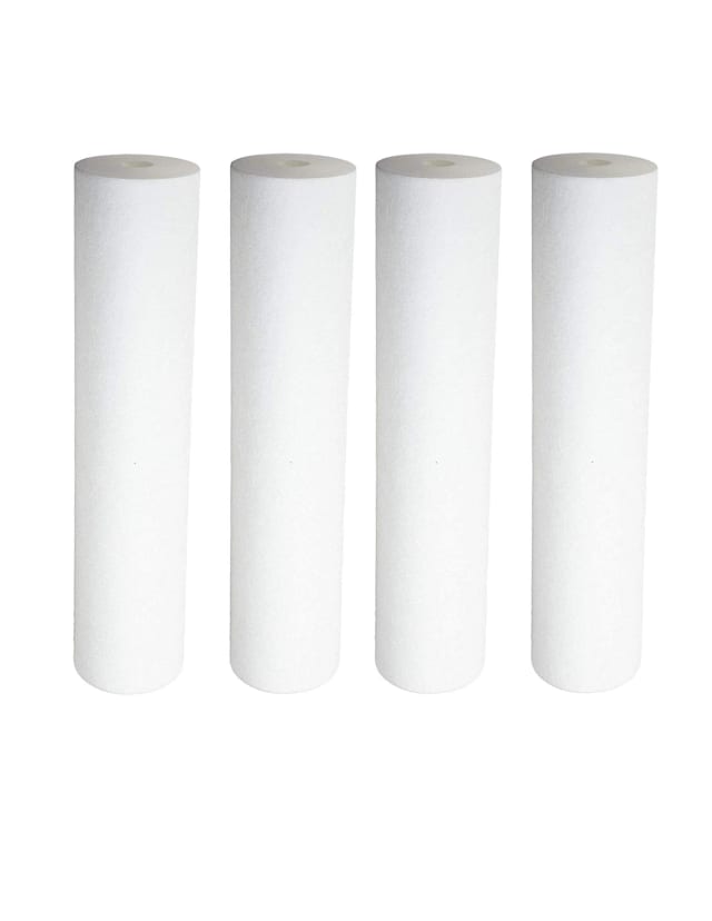4-pack sediment water filter cartridges, 5 micron, white, compatible with WHKF-GD05, FXWTC, AP110, and KW2510G models
