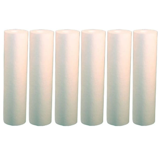 6-pack whole house sediment filters, 1 micron, 20-inch, compatible with Pentek DGD-2501-20