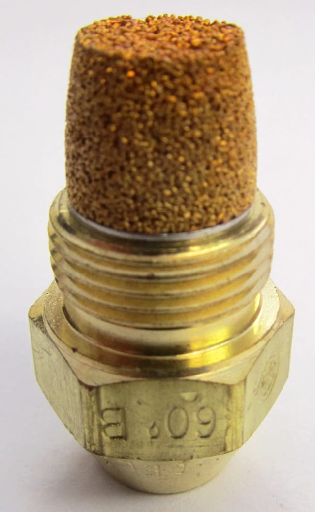 Solid oil burner nozzle, 0.65-80B, compatible with Delavan burners
