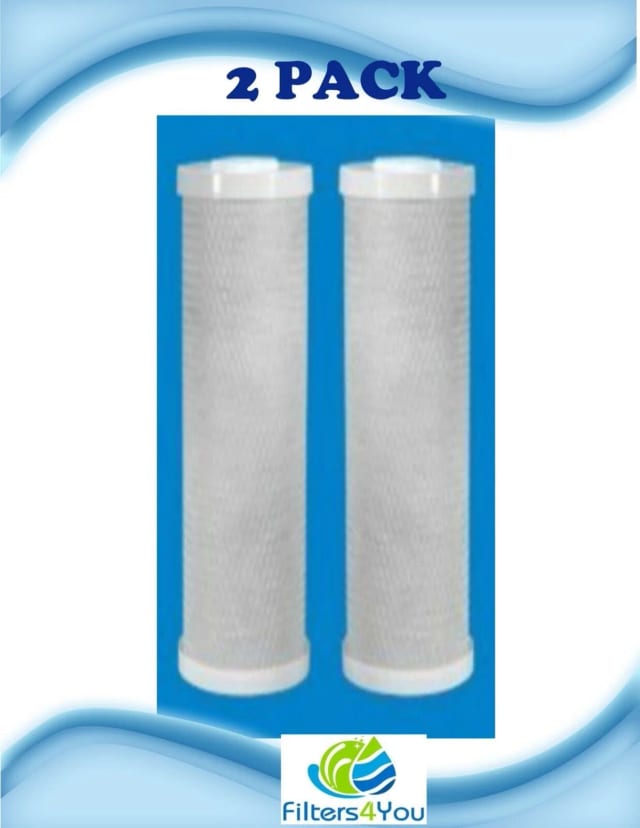 2-pack carbon block filter cartridges, 4.5-inch OD x 20 inches, 5 micron, compatible with Hydronix CB-45-2005