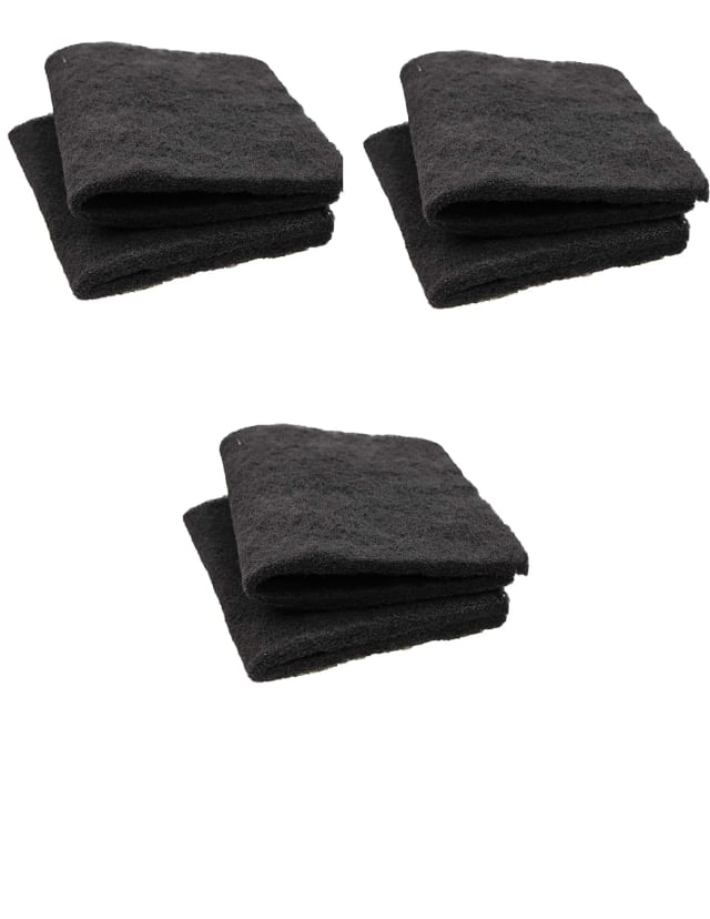 CFS Activated Carbon Filter Pads – 6 Pack – 18" x 10" – For Aquariums & Ponds