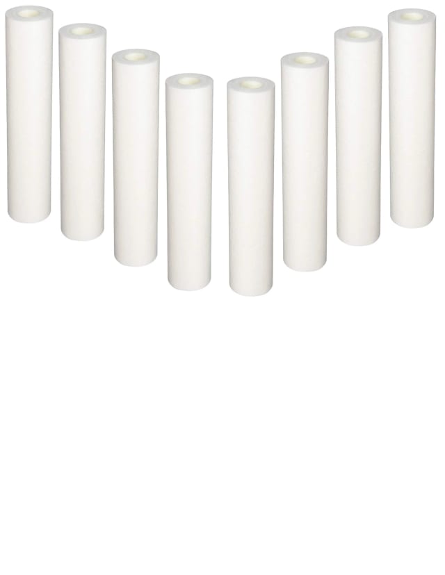 CFS Sediment Filter Cartridges – 8 Pack – 5 Micron – 10" x 2.5" – Fits HydroLogic 22105