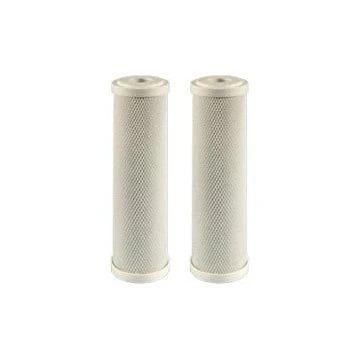 2-pack carbon paper fresh water filters for RV, trailer, and camper systems, compatible with SHURflo 155002-43