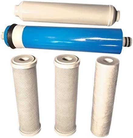 CFS RO Replacement Filter Set – 5 Pack – with 50 GPD Membrane – Fits 10" Housings