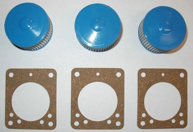 3-pack oil burner strainer kits with gaskets, compatible with Suntec and Beckett models, includes parts A2VA7116 and A2EA6520