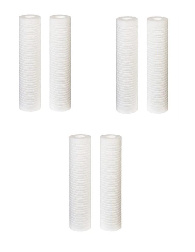6-pack standard capacity whole house replacement water filter cartridges