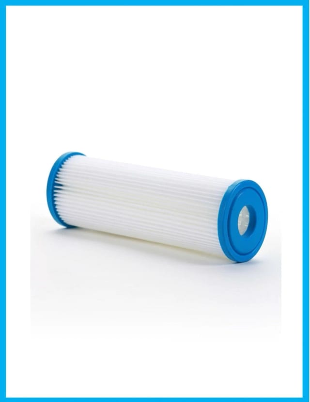 Pleated sediment water filter, 20 micron, 10 x 2.5 inches, compatible with Pentek S1 models