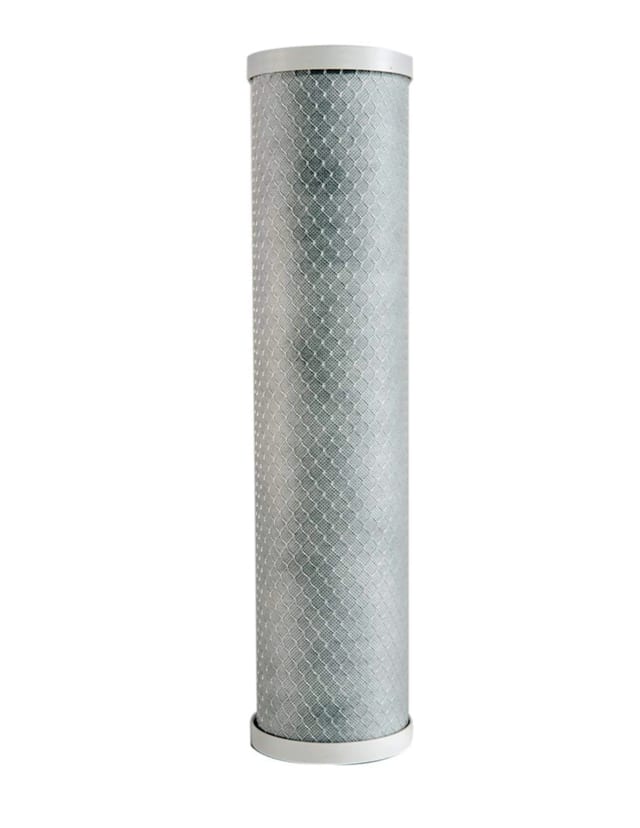 Carbon block filter cartridge, 10 micron, 4.5-inch OD x 20-inch length, compatible with CB-45-2010