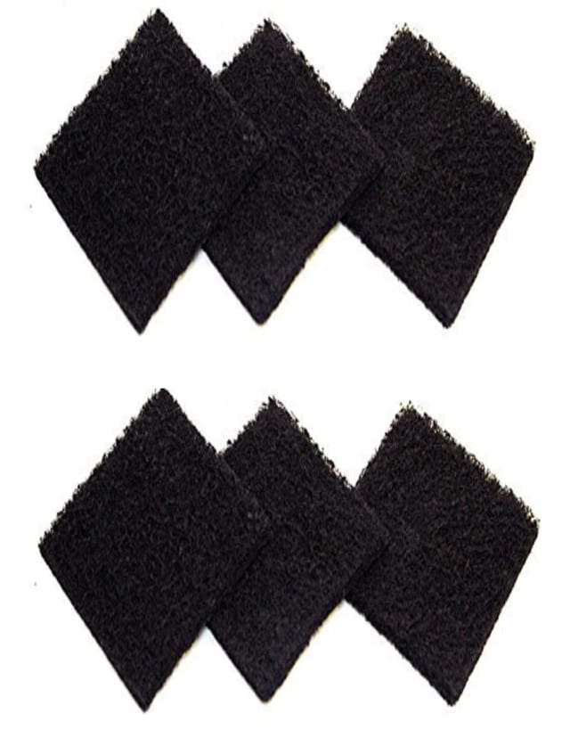 CFS Compost Caddy Carbon Filters – 6 Pack – 3" x 3" – Fits ECO 2000