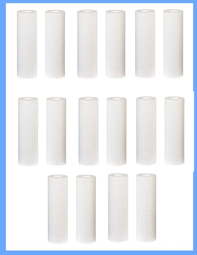 16-pack grooved sediment water filter cartridges, compatible with AP110 and CFS110 whole house models