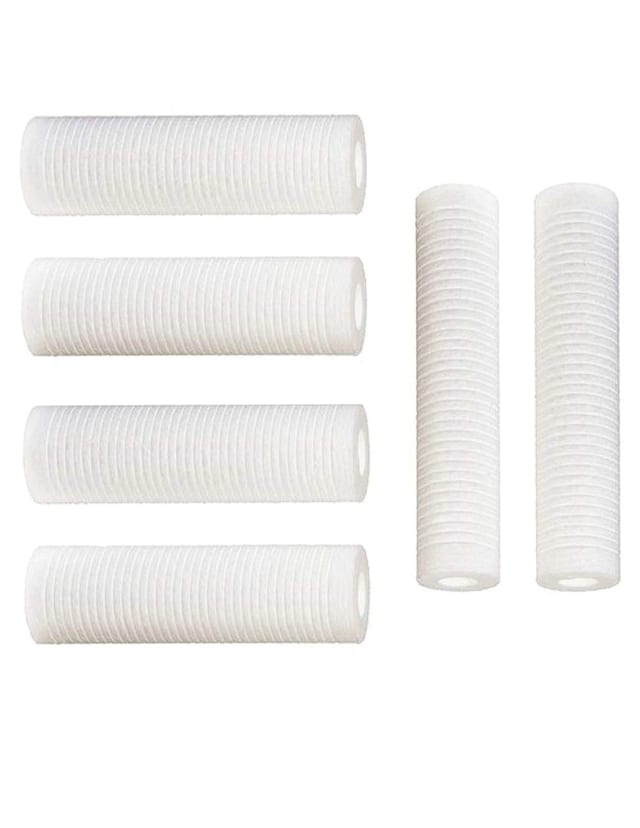 CFS Grooved Sediment Filter Cartridges – 6 Pack – 5 Micron – 10" x 2.5" – Fits AP110
