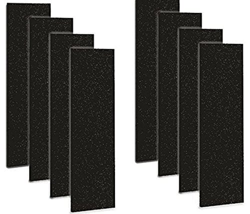 8-pack cut-to-fit carbon activated pre-filter sheets, 4.8 x 15.75 inches, black, compatible with FLT4825 and AC4800 series air purifiers