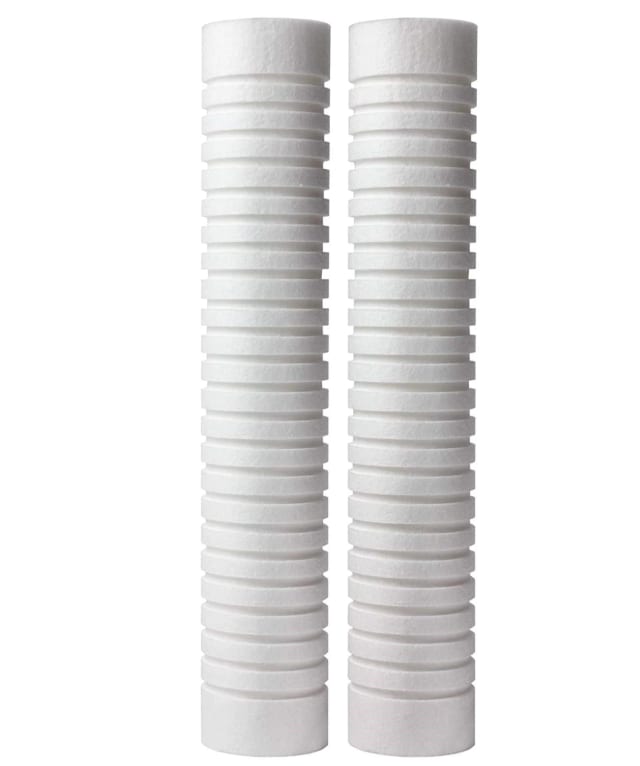 Grooved water filter cartridge, 5 micron, 20 inches, compatible with The Heater Treater whole house hot water systems