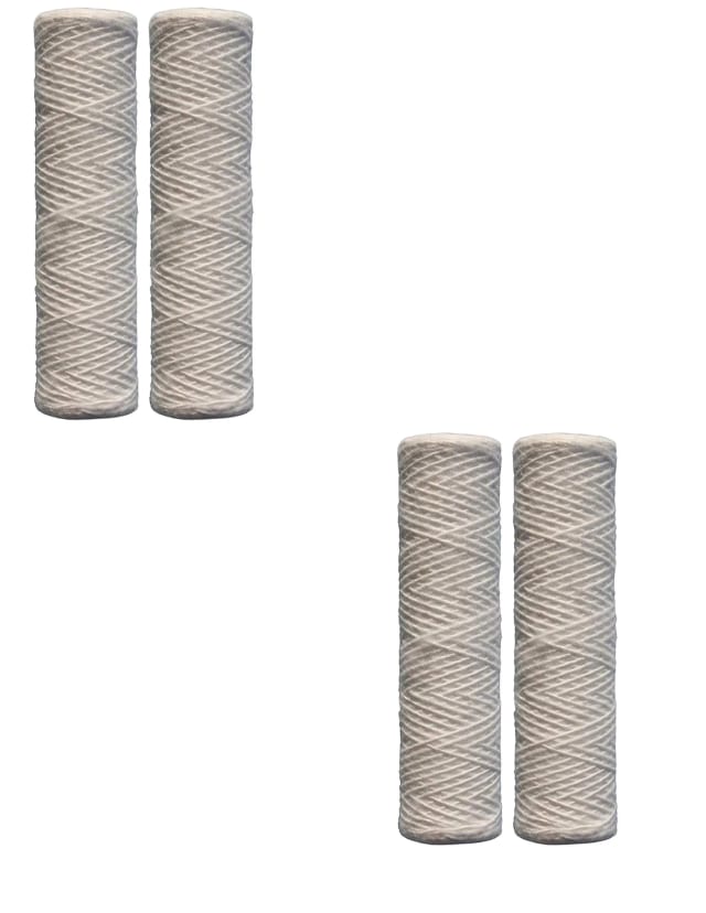 4-pack cord-wound polypropylene sediment filter cartridges, 10 micron, compatible with CW-F models