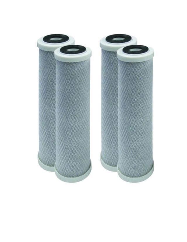 4-pack replacement water filter cartridges compatible with GE FXULC models